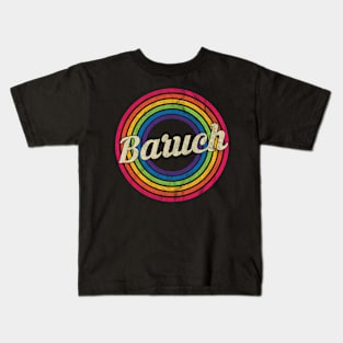 Baruch - Retro Rainbow Faded-Style Kids T-Shirt